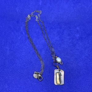 Funky Artsy Festival Ready Handcrafted Mixed Metal & Pearl Necklace